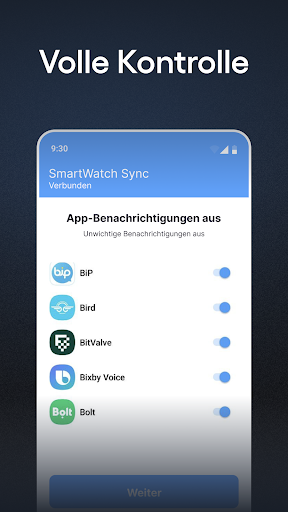 Smartwatch Benachrichtigungen Screenshot