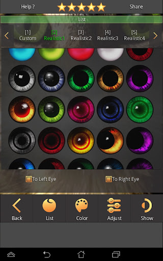 Captura de pantalla de FoxEyes - Change Eye Color