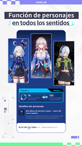 Captura de pantalla de HoYoLAB