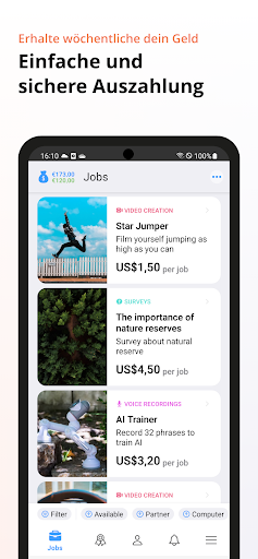 clickworker Screenshot