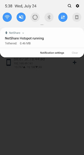 Captura de pantalla de NetShare - no-root-tethering
