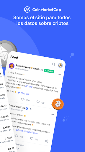 Captura de pantalla de CoinMarketCap: Criptomonedas