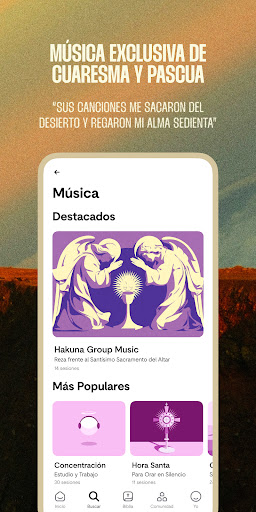 Captura de pantalla de Hallow: Meditación católica