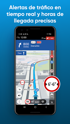 Captura de pantalla de TomTom GO Expert para camiones