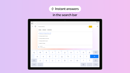 Captura de pantalla de Yandex Browser