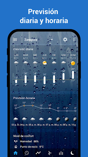 Captura de pantalla de Reloj y clima transparente