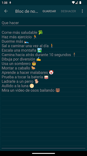 Captura de pantalla de Bloc de notas - notas simples