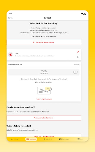 Post & DHL Screenshot