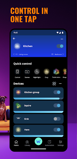 Captura de pantalla de WiZ Connected