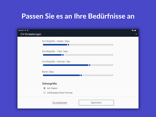 Lebenslauf Erstellen - Resume Screenshot