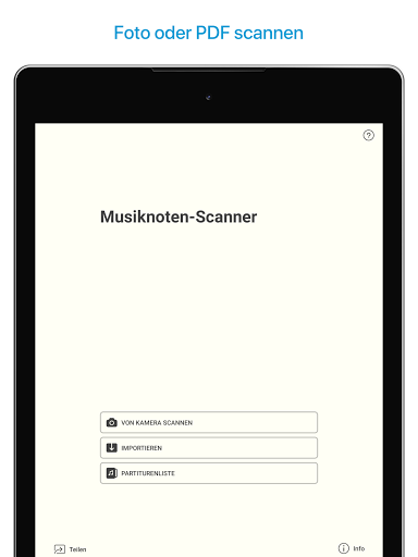 Musik Noten Scanner, Leser app Screenshot