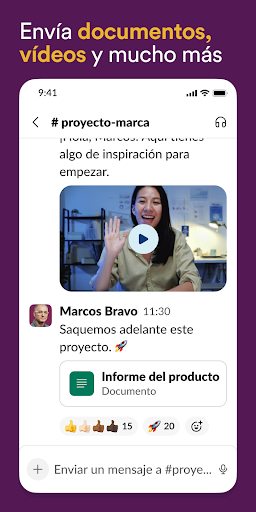 Captura de pantalla de Slack