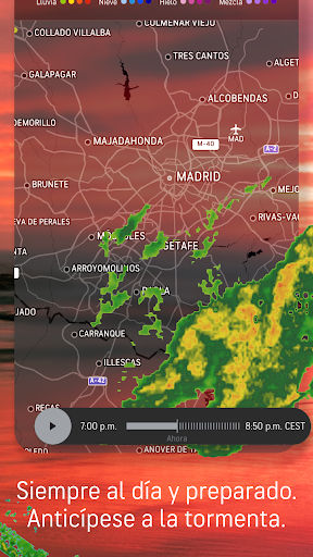 Captura de pantalla de AccuWeather: clima diario