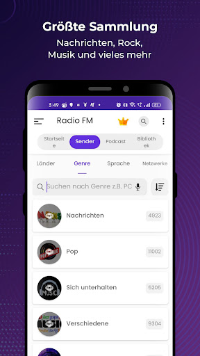 Radio FM: Live-Radio-App Screenshot