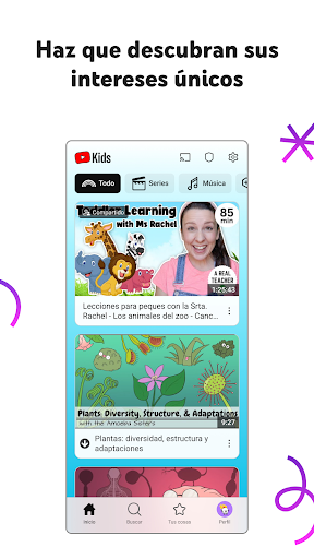 Captura de pantalla de YouTube Kids