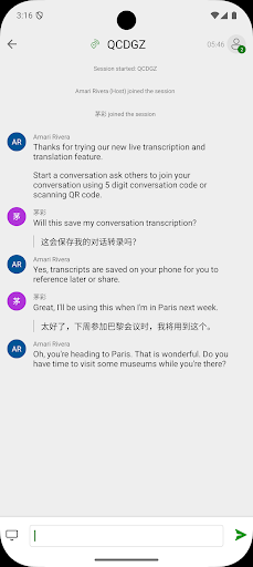 Captura de pantalla de Microsoft Traductor