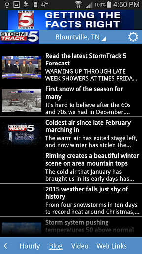 Captura de pantalla de WCYB StormTrack 5