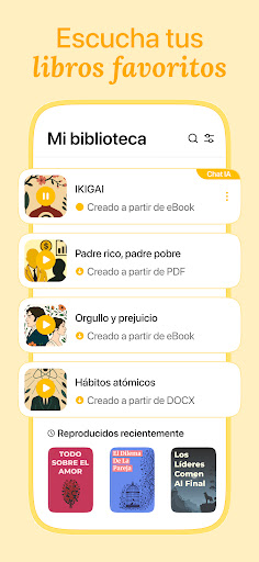 Captura de pantalla de Listen AI: Texto a Voz