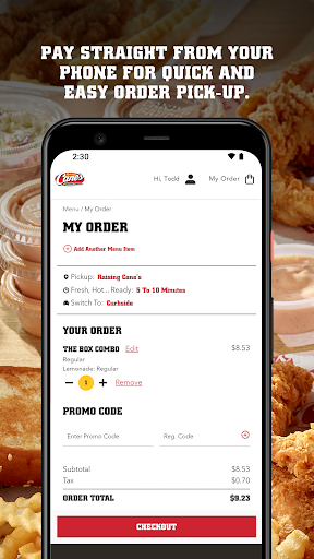 Captura de pantalla de Raising Cane's Chicken Fingers