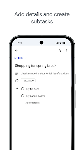 Google Tasks screenshot