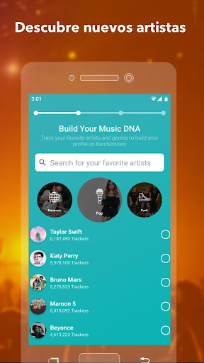 Captura de pantalla de Bandsintown Concerts