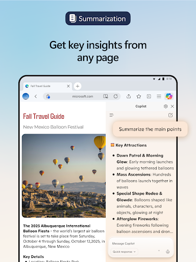 Microsoft Edge: AI browser screenshot