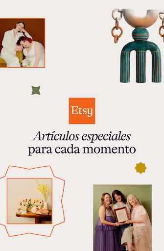 Captura de pantalla de Etsy: Compra hogar y estilo