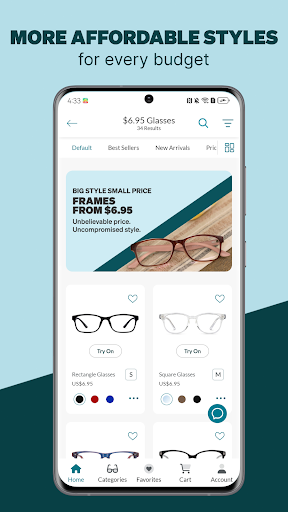 Captura de pantalla de Zenni | Try On & Buy Glasses