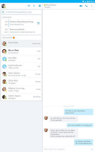 Skype for Business for Android Screenshot
