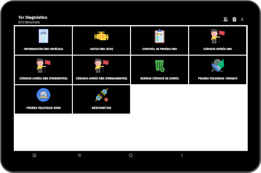 Captura de pantalla de Diagnóstico Tor OBD2