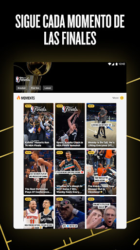 Captura de pantalla de NBA App: baloncesto en directo