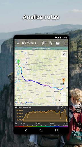 Captura de pantalla de GPX Viewer PRO: caminar y bici
