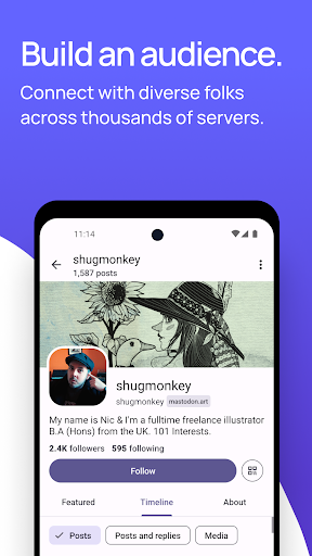 Captura de pantalla de Mastodon