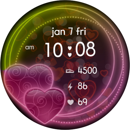Sweet Hearts Watch Face screenshot