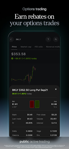 Captura de pantalla de Public – Stocks and Options