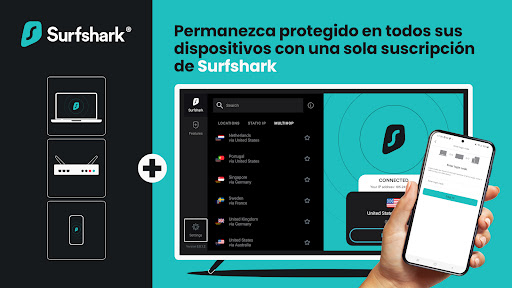 Captura de pantalla de Surfshark - VPN veloz y segura