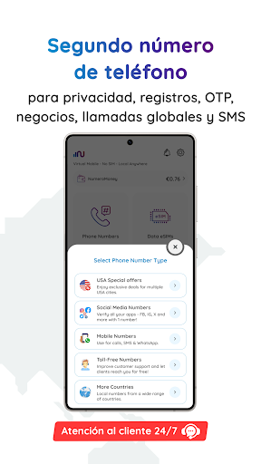 Captura de pantalla de Número eSIM: Números y datos