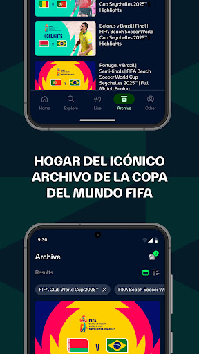 Captura de pantalla de FIFA+ | App de fútbol en vivo