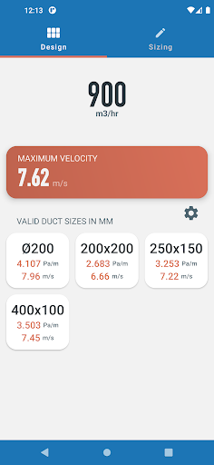 Ductulator - HVAC Duct Sizing screenshot