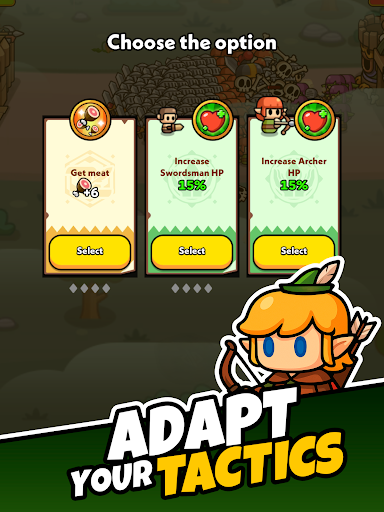 Captura de pantalla de Tiny Warriors Rush: Idle TD