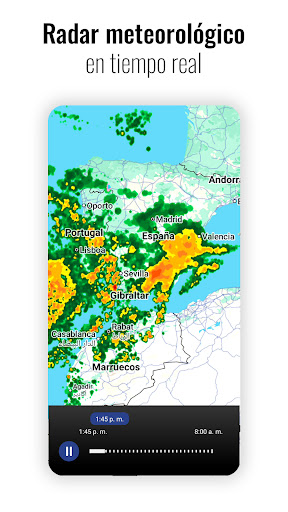 Captura de pantalla de Reloj giratorio Sense y clima