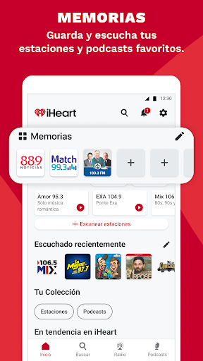 Captura de pantalla de iHeart: Música, Radio, Podcast