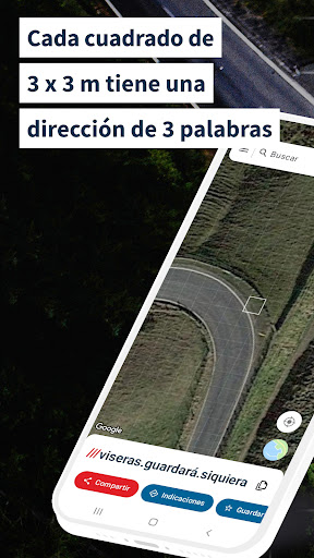 Captura de pantalla de what3words