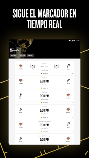 Captura de pantalla de NBA App: baloncesto en directo