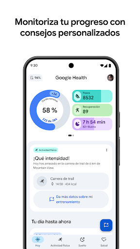 Captura de pantalla de Google Health (Fitbit)