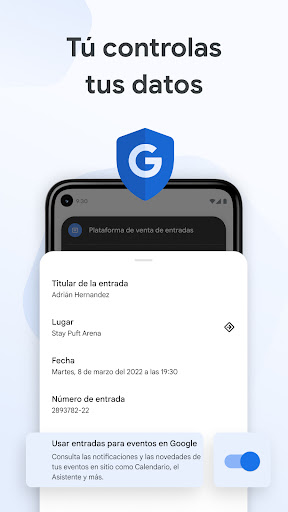 Captura de pantalla de Google Wallet