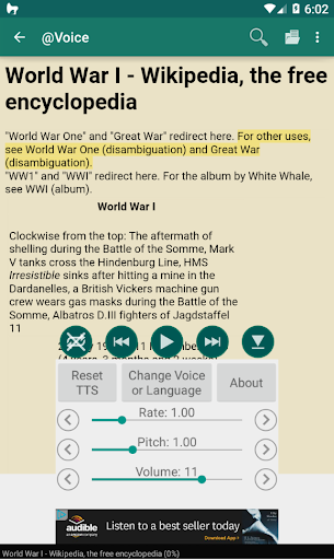 @Voice: Text to Speech Reader screenshot