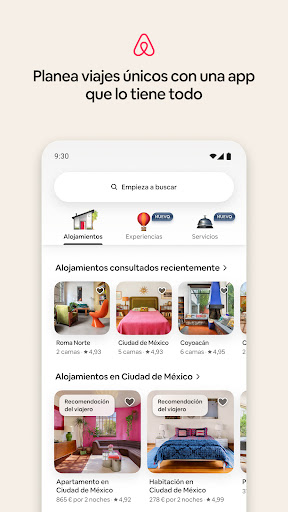 Captura de pantalla de Airbnb