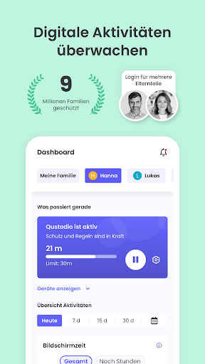 Qustodio Kindersicherung App Screenshot
