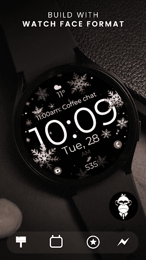 Snowflake rose gold watch face screenshot